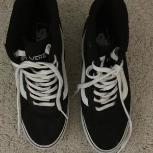 Black/white high top vans